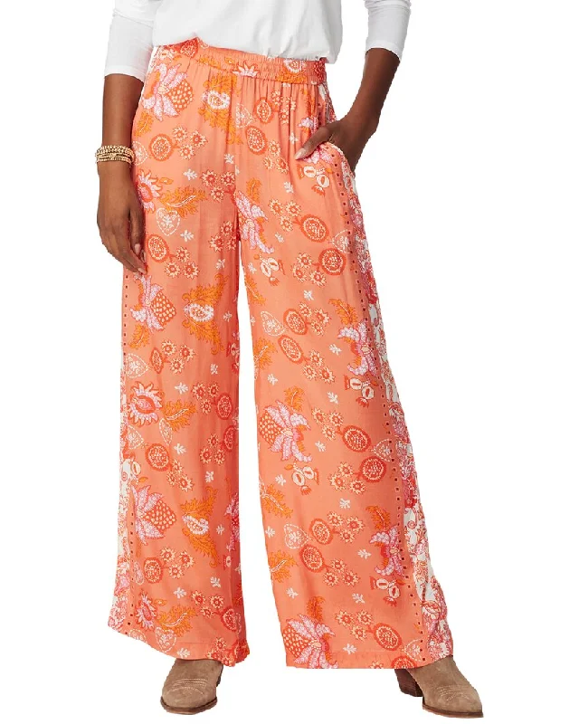 Roller Rabbit Eloise Border Kaylee Pant Relaxed High-Waist Trousers