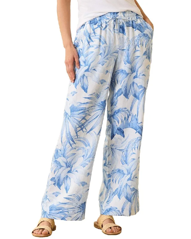 Tommy Bahama Palma Paradise High-Rise Linen Pant Soft Stretch Pants