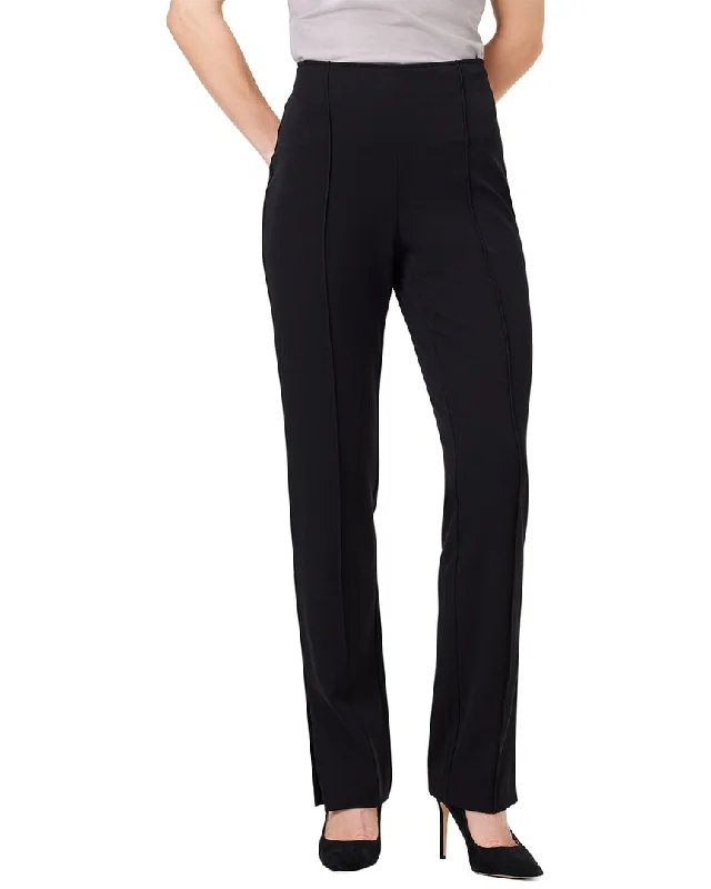 Nic+Zoe Avenue Side Slit Straight Pant Trendy Printed Pants
