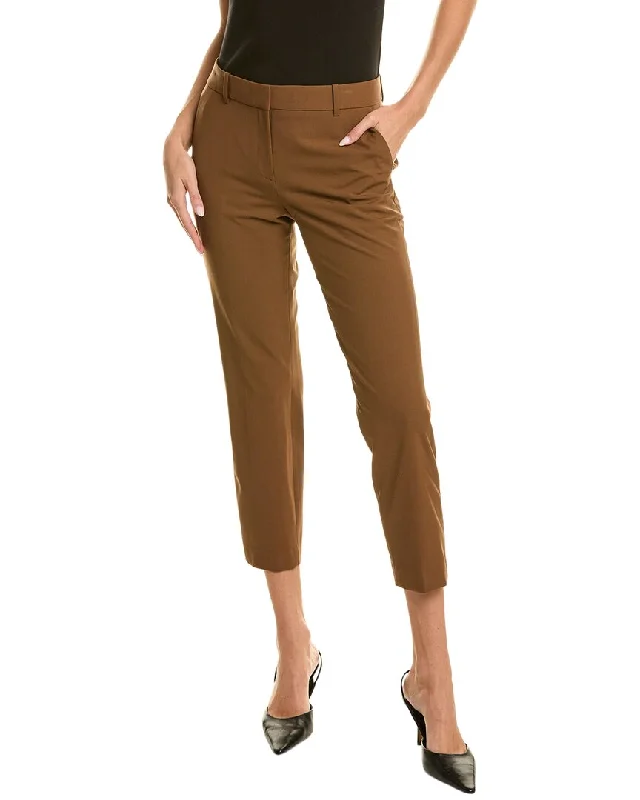 Theory Treeca Wool-Blend Pant Classic Bootcut Trousers