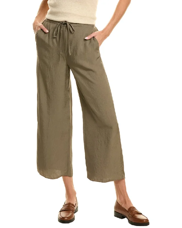 Theory Wide Crop Pant Elegant High-Waist Pants