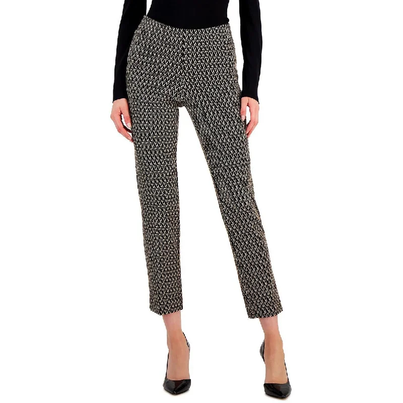 Womens Mid Rise Work Wear Ankle Pants Comfortable Denim Leggings
