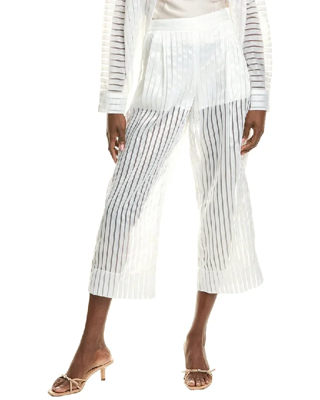 Bcbgmaxazria Sheer Stripe Pant High-Waist Yoga Pants