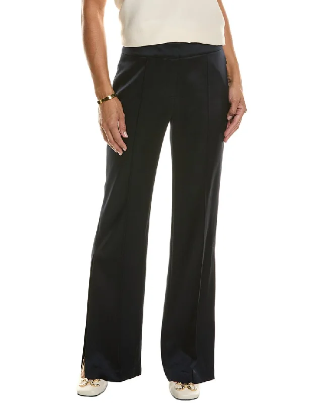 Elie Tahari Satin Side Slit Pant Modern Skinny Pants