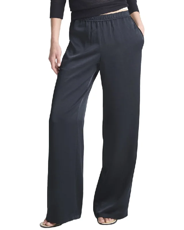 Vince Mid Rise Side Strap Wide Leg Pant High-Waist Jeans