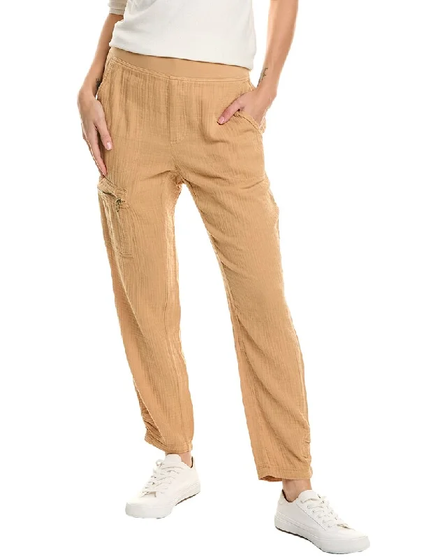 Xcvi Landry Slim Pant Trendy Wide-Legged Trousers