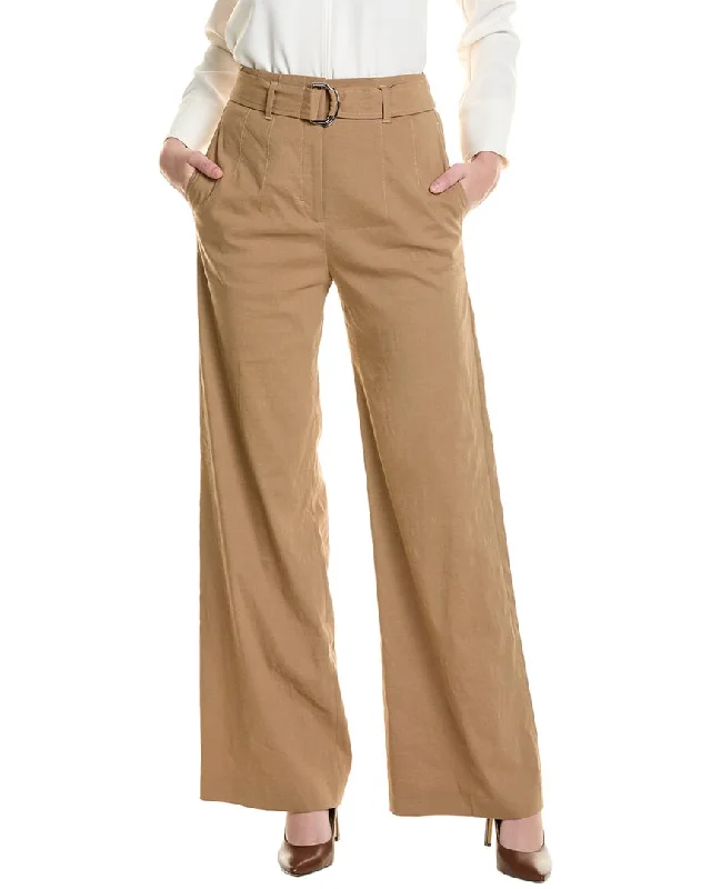 Hugo Boss Tasena Linen-Blend Pant Casual Yoga Pants