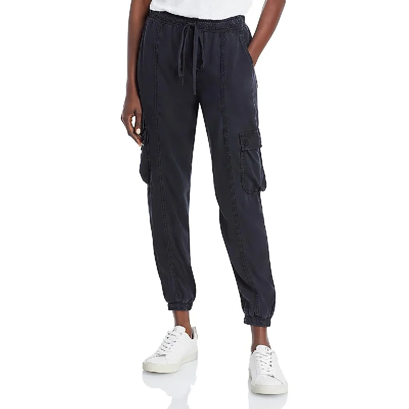 Womens High Rise Jogger Cargo Pants Classic Bootcut Trousers