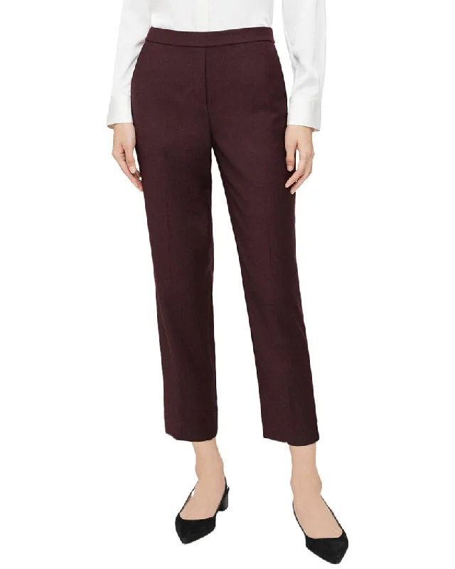 Theory Treeca Pull-On Wool Pant Relaxed Casual Leggings