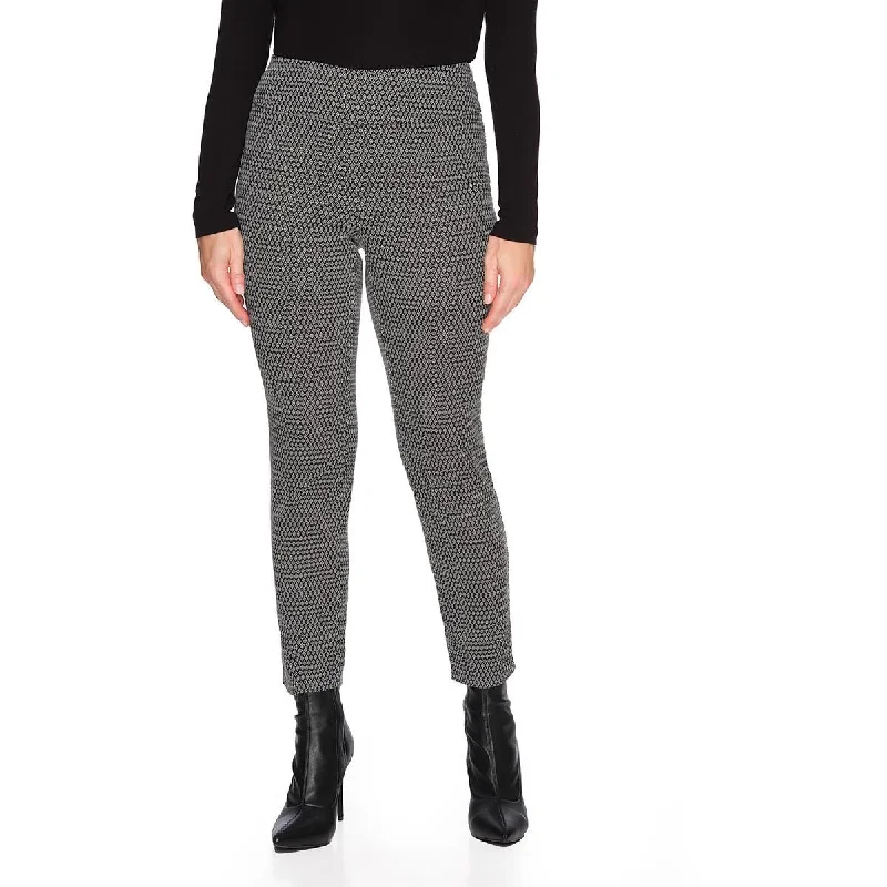 Womens Pattern Rayon Ankle Pants Formal Linen Trousers