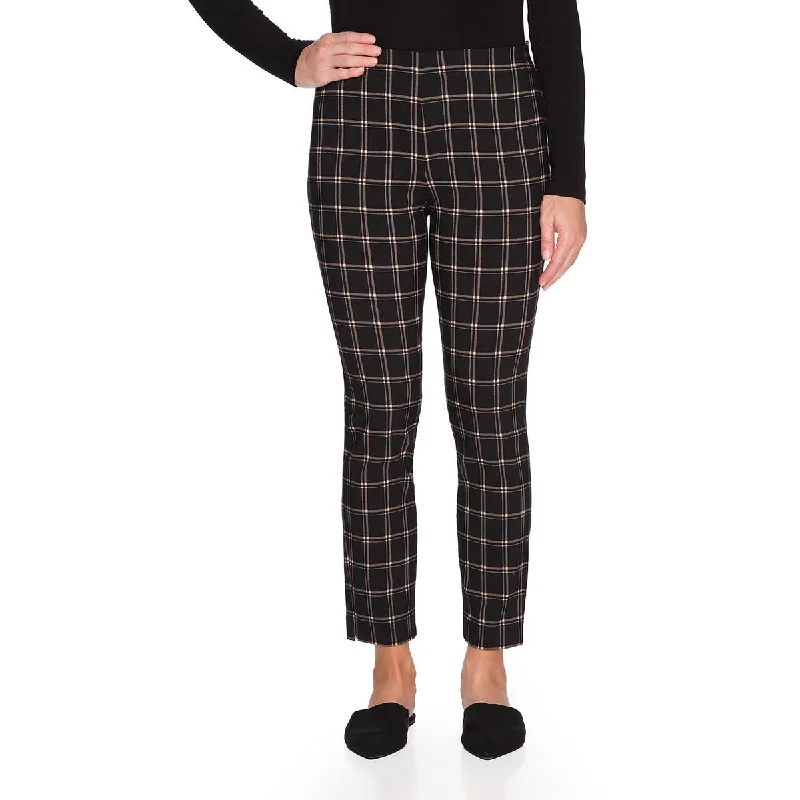 Womens Plaid Ankle Ankle Pants Elegant Silk Pants