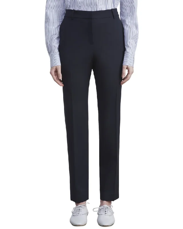 Lafayette 148 New York Clinton Wool-Blend Ankle Pant Classic Flared Pants