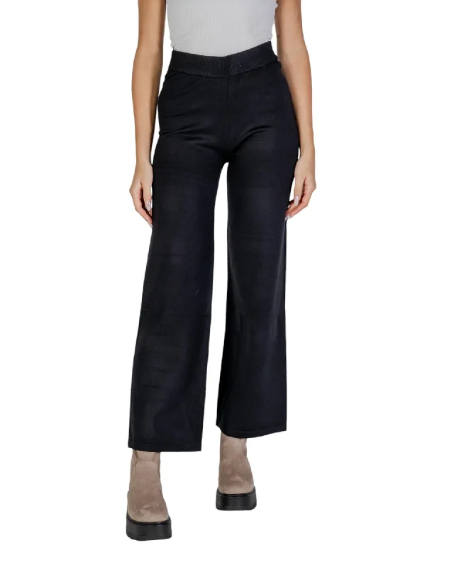 Clera© Cler Women's Wide Leg Pants - Black Fashionable Work Pants