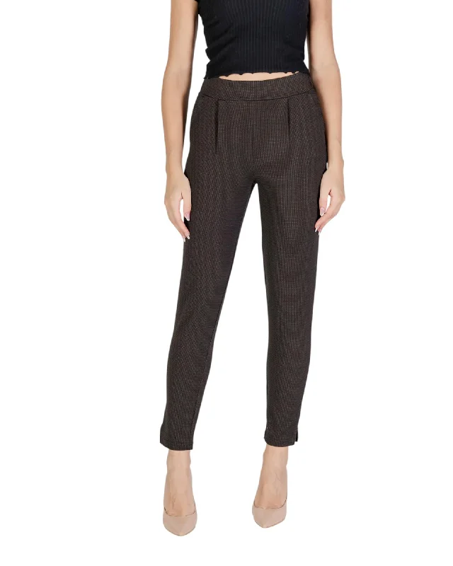 Ichi  Mia Brown Skinny Pants Trendy Palazzo Pants