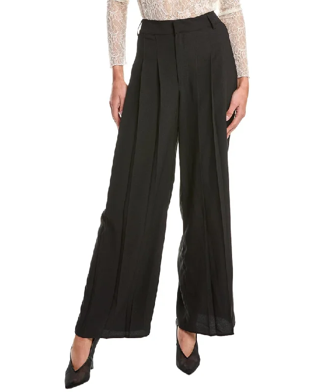 Ba&Sh Pleated Pant Slim-Fit Khaki Pants