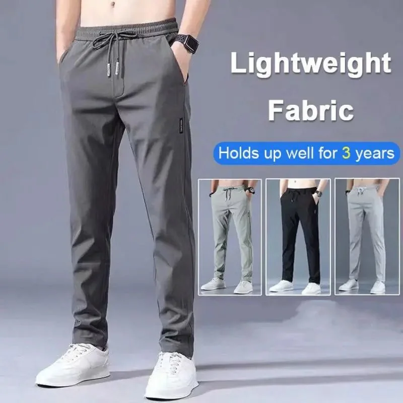 Comfortable Men's joggers, Fast Dry Stretch Pants with 3D Tailoring - Slimming & Stylish Fashionable Button-Up Pants