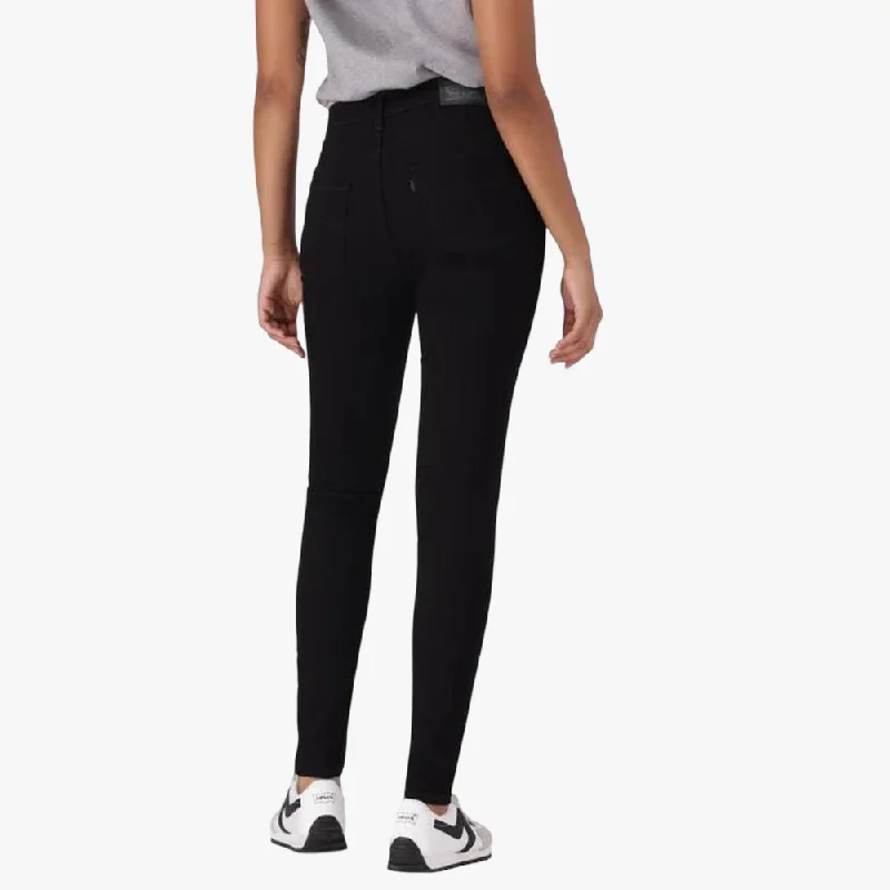 Levis Womens Hirise Super Skinny Jean Black Rinse Stylish Cargo Style Jeans