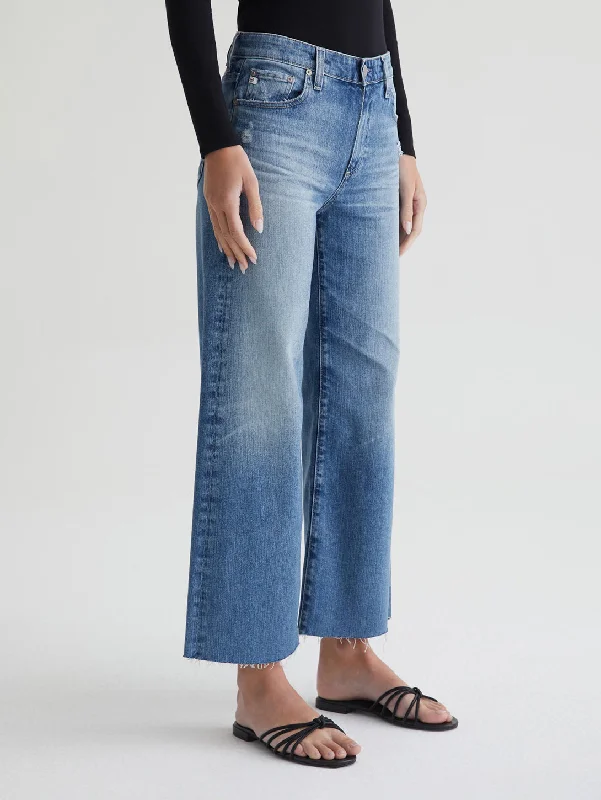 Saige Wide Crop Jean - 17 Years Wilshire Fashionable Distressed Jeans
