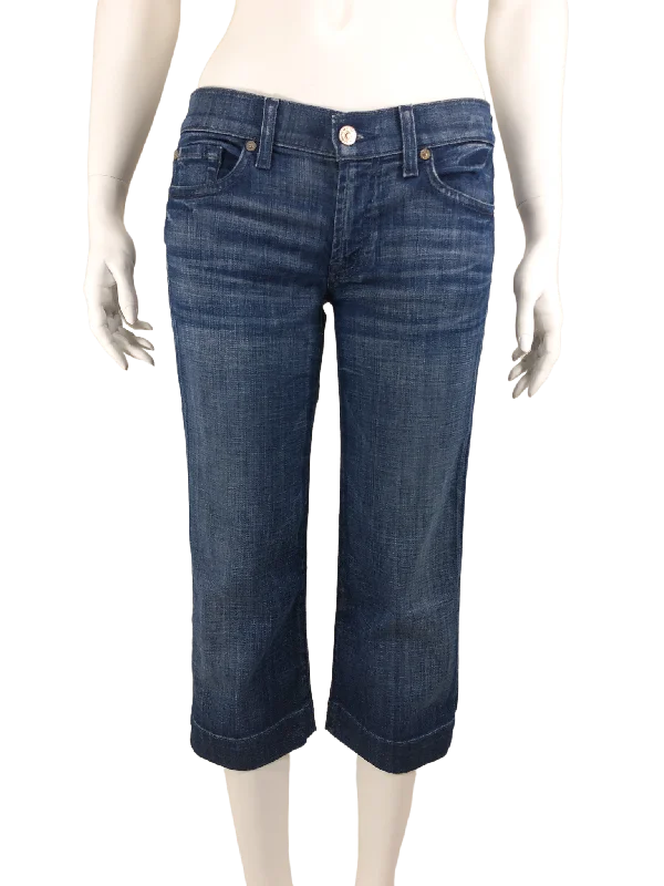 7 for All Mankind, Dojo Cropped Jean, Size 27 (4) Casual Distressed Skinny Jeans