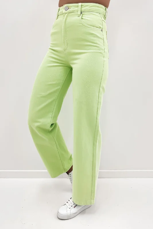 A 94 High & Wide Jean Faded Fluro Comfortable Straight-Legged Denim