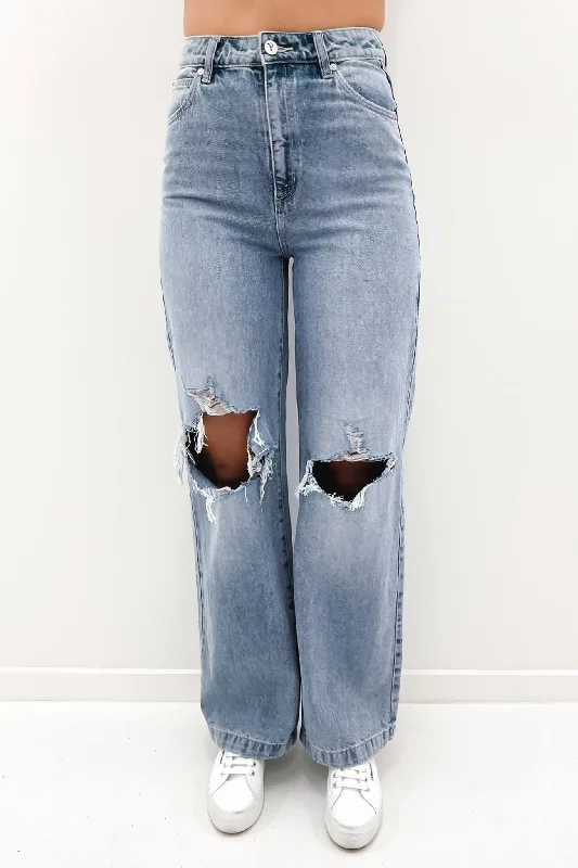 A 94 High & Wide Jean Gigi Rip Trendy Low-Rise Slim Jeans