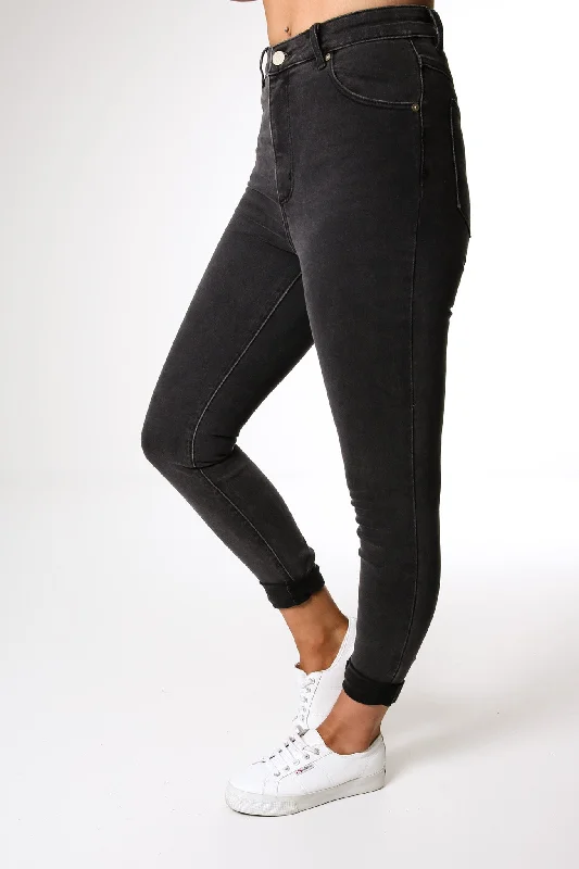 A High Skinny Ankle Basher Jean Graphite Casual High-Waisted Bootcut Jeans