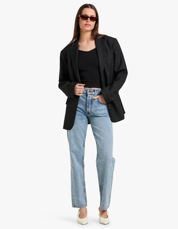 Benson Jean - Vintage Indigo Trendy Wide-Legged High-Waist Jeans