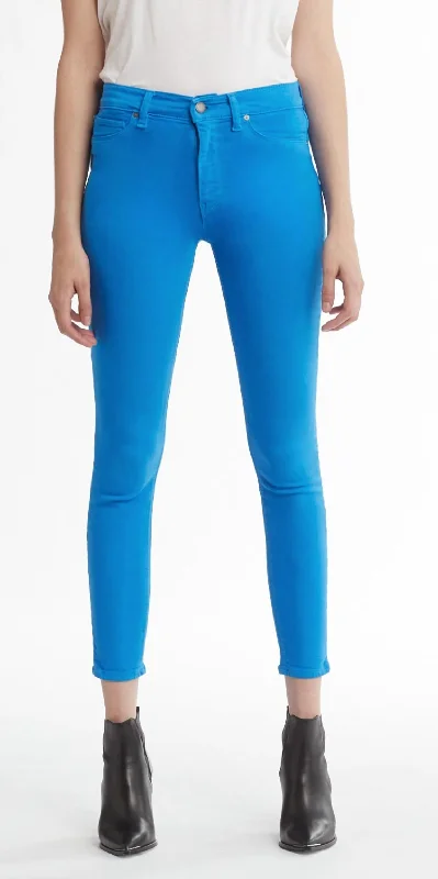 Barbara High Rise Skinny Jean In Cobalt Cozy Stretch High-Waist Jeans