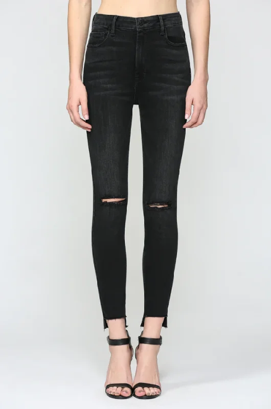 Black Taylor jean Chic Double Waistband Jeans