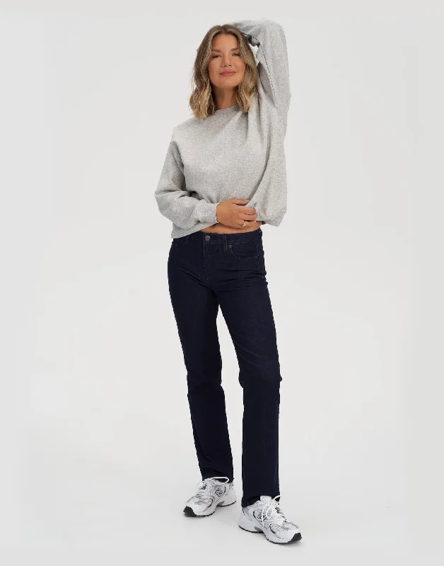 CHLOE STRAIGHT JEAN / 31" PRAGUE Trendy Bootcut High-Waisted Jeans