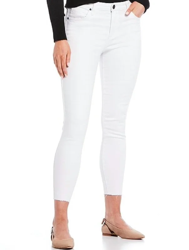 Connie High Rise Ankle Skinny Jean In White Fashionable Bootcut Jeans