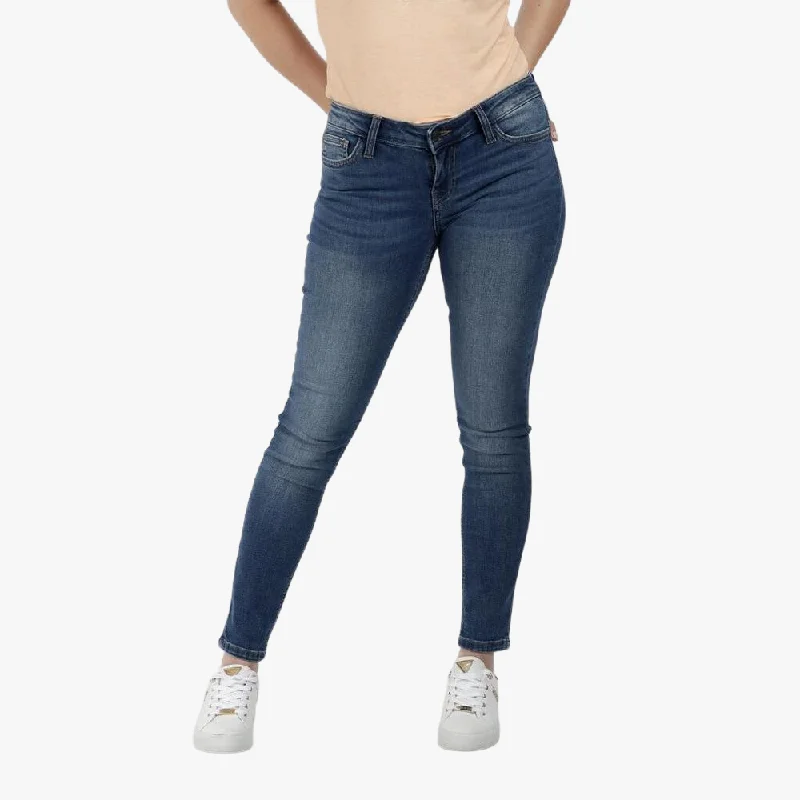 Guess Womens Low Rise Power Skinny Jean Medium Wash Elegant Dark-Wash Bootcut Jeans