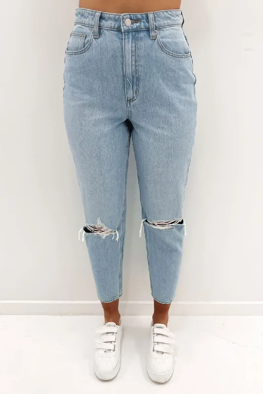 High Moms Jean Blue Validity Trendy Pleated Waist Jeans