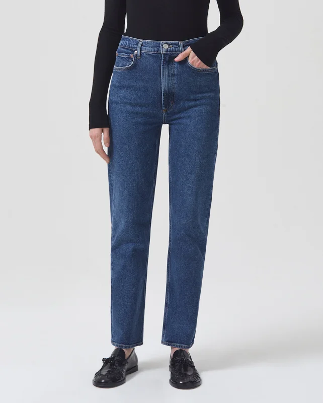 HIGH RISE STOVEPIPE JEAN / ASPIRE Trendy Classic Fit Jeans