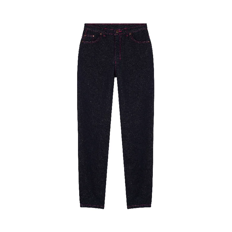 Jean femme mom taille haute Chanvre - Marthe Trendy Low-Rise Bootcut Jeans