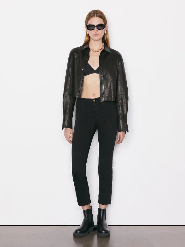 Le High Straight Jean - Film Noir Cozy Tencel Blend Denim Jeans