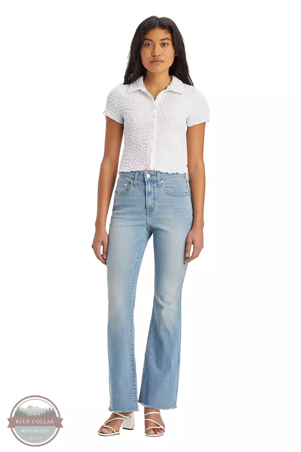 726 High Rise Flare Jean A3410-0025 Trendy Wide-Leg High-Waist Denim