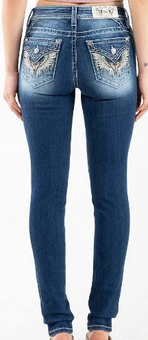 Women's Miss Me Skinny Jean #M3080S31 Chic Ripped Jeans
