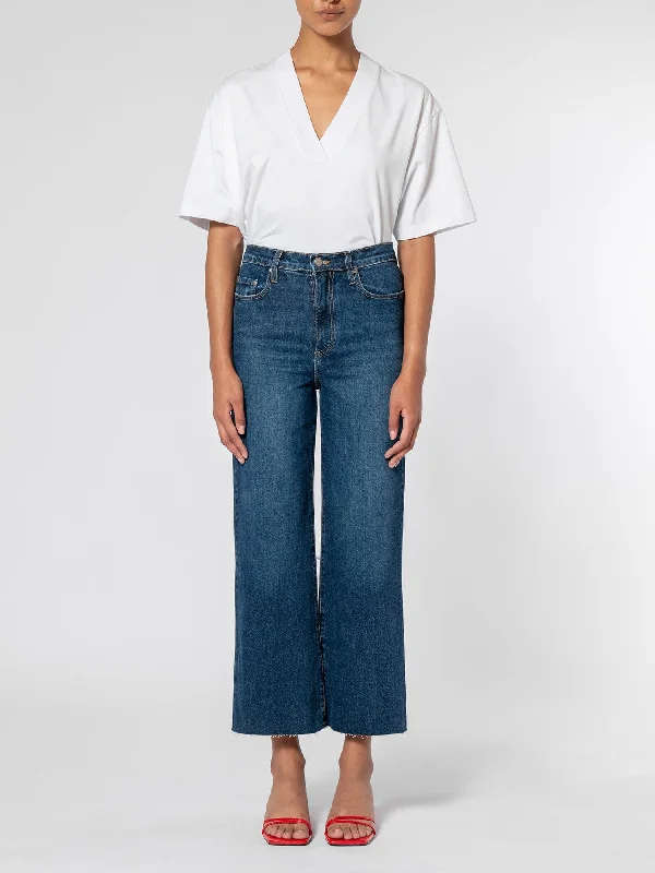 Milla Jean Steely Blue Comfortable Flare Leg Jeans