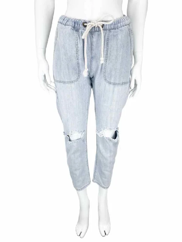 One Teaspoon Shabbies Women's Drawstring Jean Light Indigo Size S Classic Black Denim Jeans