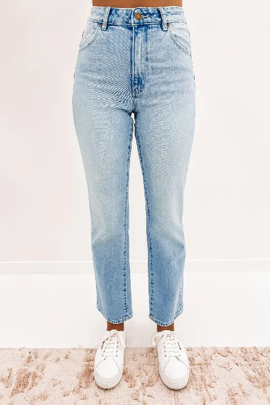 Original Straight Jean Faded Vintage Comfortable Mid-Rise Jeans
