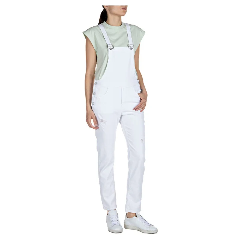 Replay W1059 8415109 Jean White Casual Bootcut Ripped Jeans