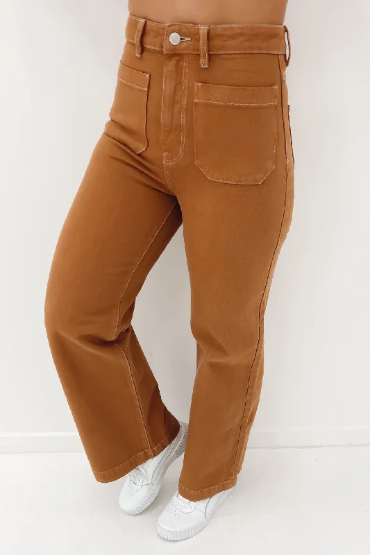 Sailor Jean Tobacco Casual Distressed Denim Jeans