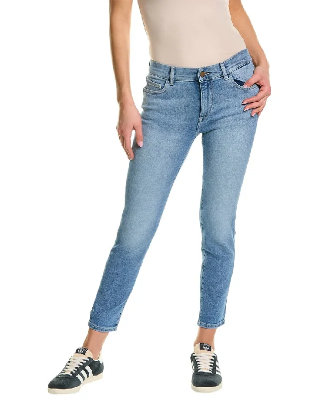 Dl1961 Florence Light Wash Skinny Crop Jean Comfortable Boyfriend Jeans