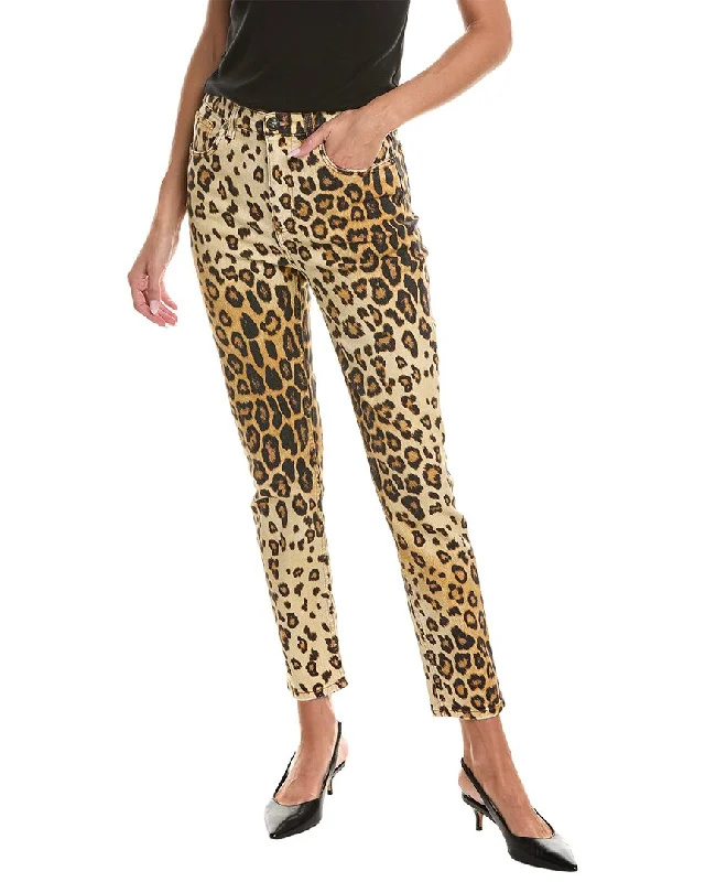 Etro Leopard Skinny Jean Chic Rip-Detail High-Waist Jeans