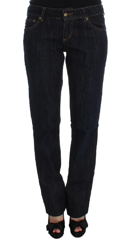 Cavalli  Cotton Straight Fit Stretch Women's Jeans Classic Black Denim Jeans