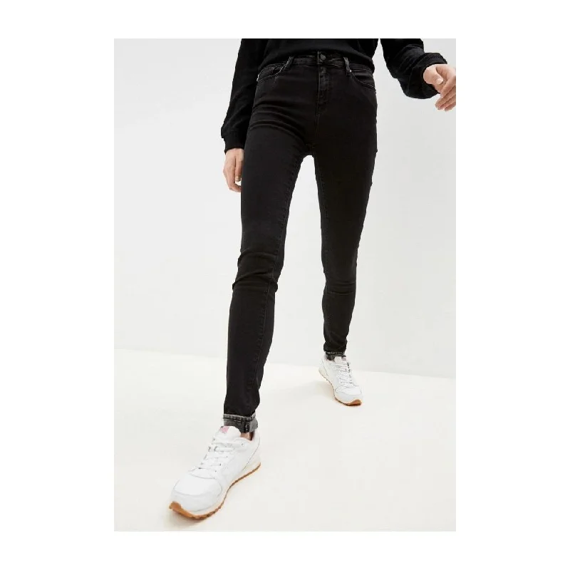 Black Cotton Women Jeans Trendy Skinny Fit Jeans