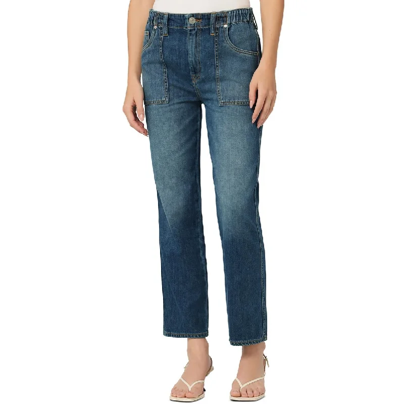 Hudson Womens High Rise Ankle Straight Leg Jeans Fashionable Mom Jeans