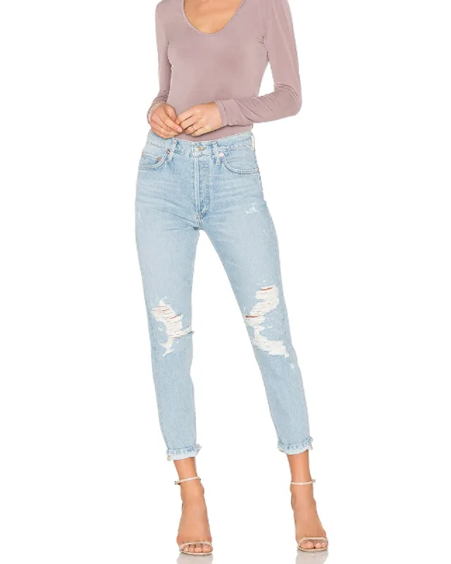 "Jaime" High Rise Classic Jeans Trendy Low-Rise Bootcut Jeans