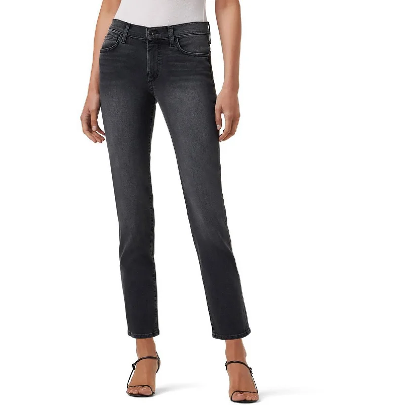 Joe's Womens Lara Mid-Rise Ankle Straight Leg Jeans Comfortable Straight-Legged Denim